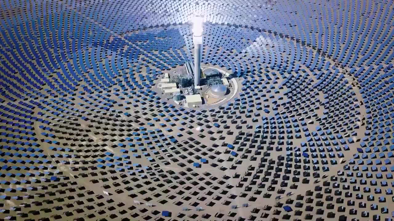 可替代能源太阳能热电站4K视频视频下载