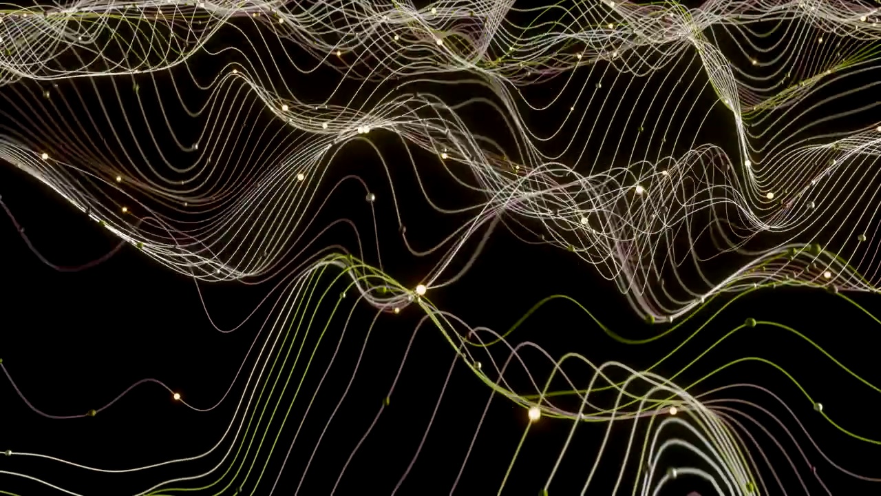 在网络上流动的数据的4K抽象描述。视频素材