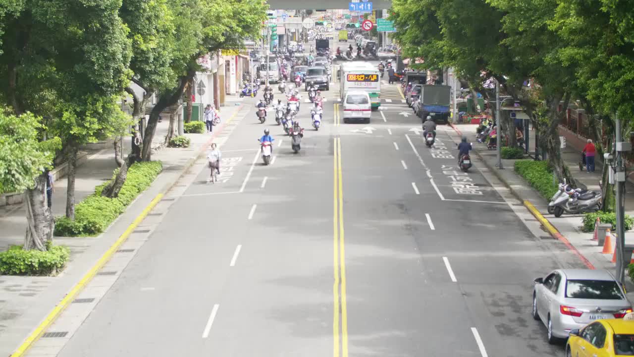 燕平北路交通在台北视频素材