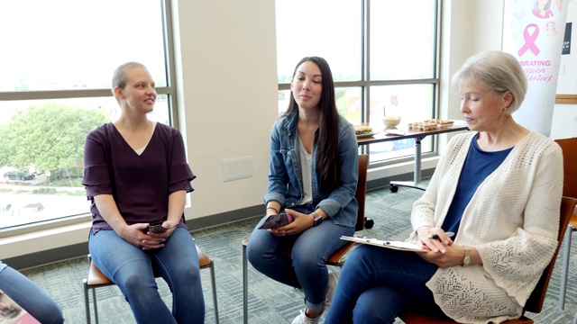 乳腺癌互助小组会议视频素材