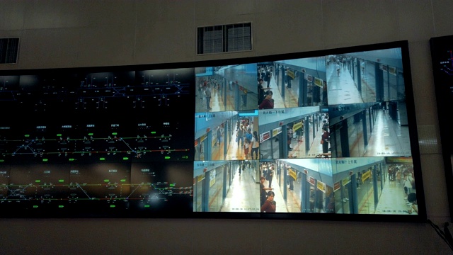 在中国陕西西安地铁的控制中心。视频下载