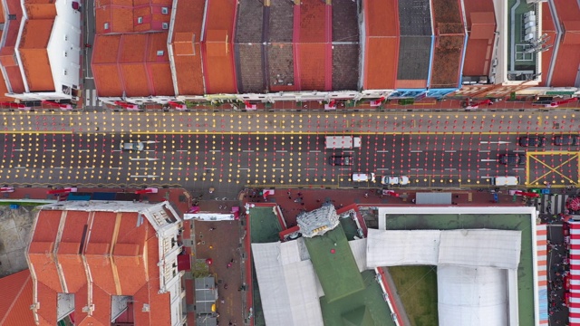 飞越新加坡城著名的华城屋顶高空俯视图4k视频素材