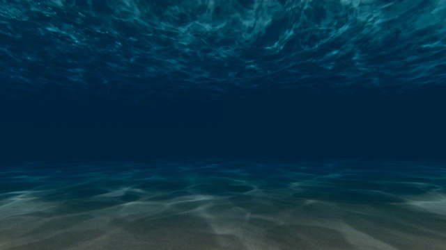 深海与阳光反射在底部，4K视频下载