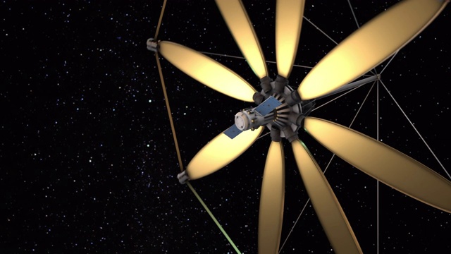 太阳帆概念太空旅行视频素材