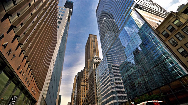 现代商业建筑。纽约街头视频素材