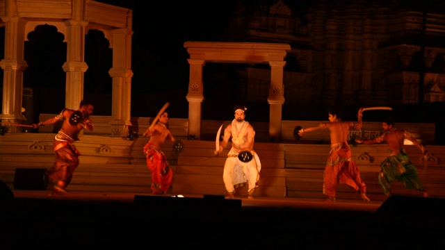 印度卡朱拉霍舞蹈节。视频下载