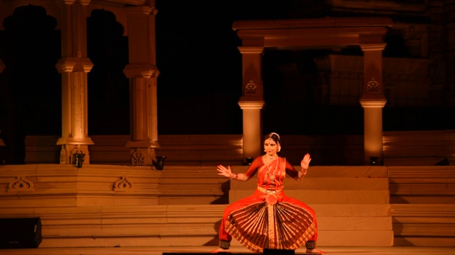印度卡朱拉霍舞蹈节。视频素材
