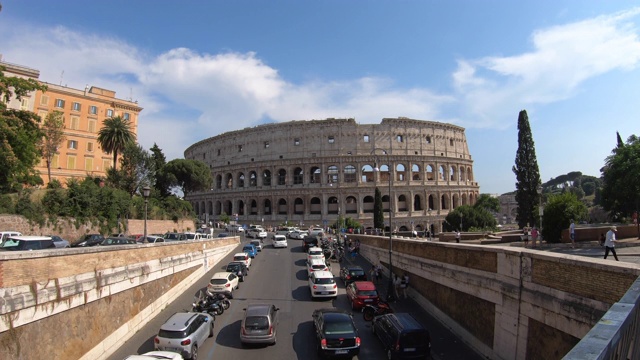 位于欧洲意大利罗马的圆形大剧场。——延时视频素材