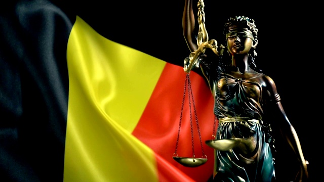 比利时国旗正义雕像视频下载