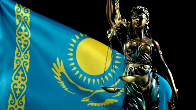 哈萨克斯坦国旗正义雕像视频下载