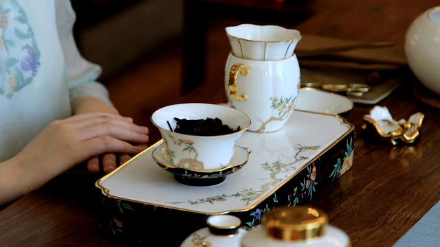 中国传统茶艺展，厦门，福建省，中国视频下载