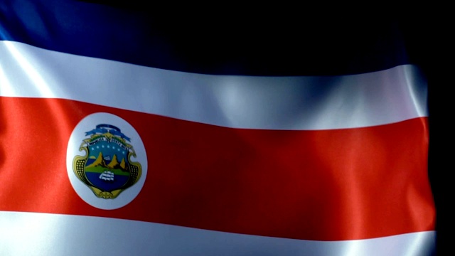 哥斯达黎加国旗飘扬视频下载