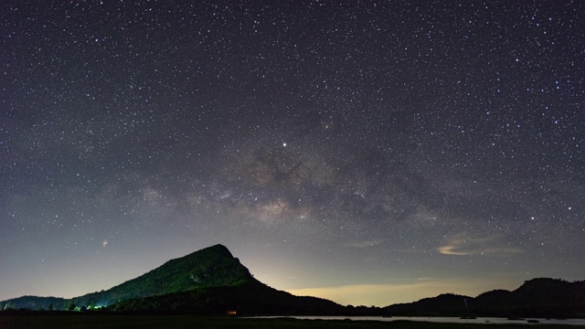 银河银河风景山和湖，时间流逝视频视频素材