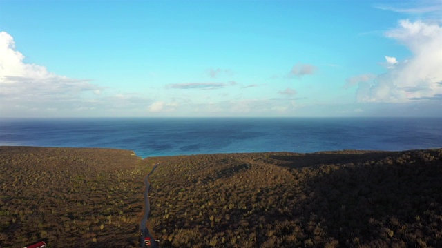 鸟瞰Curaçao/加勒比海/荷属安的列斯群岛西部的克尼普地区视频下载