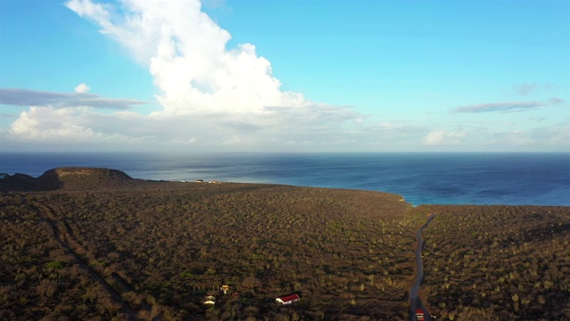 鸟瞰Curaçao/加勒比海/荷属安的列斯群岛西部的克尼普地区视频素材