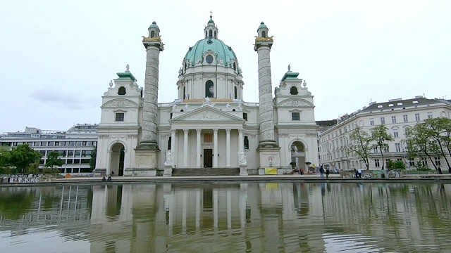 位于奥地利首都维也纳的波罗科风格的天主教堂。视频下载