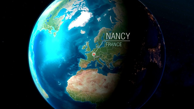 法国-南希-从太空到地球视频下载