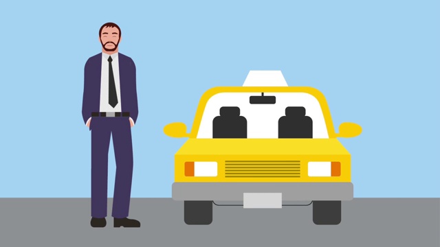 智能手机应用服务出租车司机视频素材