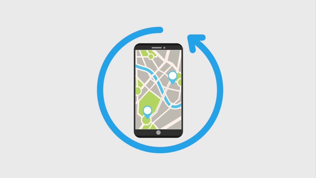 移动GPS导航地图定位出租车24小时服务视频素材