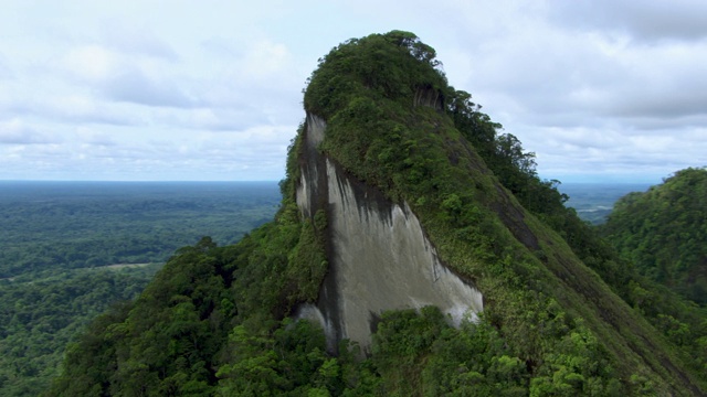 哥伦比亚山上岩石的鸟瞰图视频下载