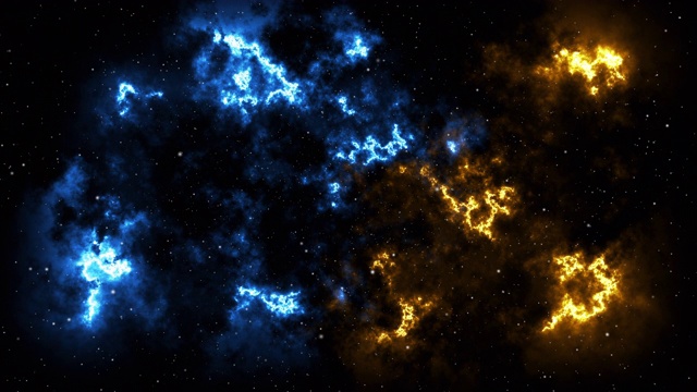 在云团、气体、银河和星云的背景下，4k背景视频中的恒星正在向观众走来视频下载