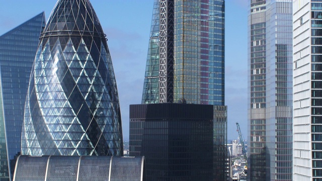 伦敦金融城金融区。清晨。视频素材