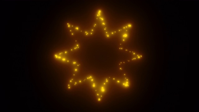闪烁的灯光星在空间-三维现代背景夜生活风格，电脑生成的3d渲染背景视频素材
