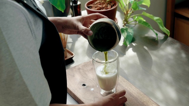 制作冰绿茶菜单视频素材