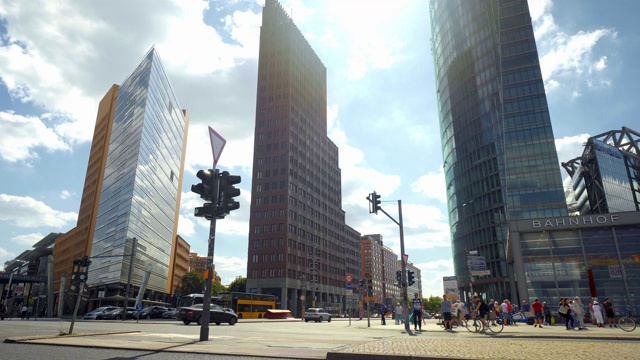 Postdamer广场，德国，柏林/ 4K视频片段视频素材