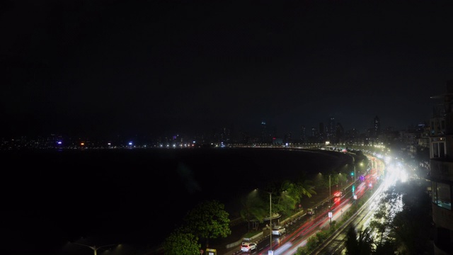 海滨大道孟买屋顶时光流逝视频下载