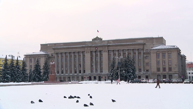 俄罗斯基洛夫市的冬天视频素材
