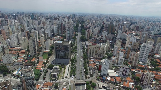 23 de Maio -巴西圣保罗鸟瞰图视频下载