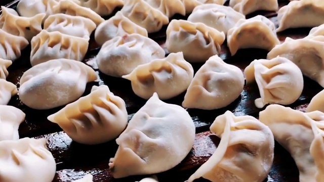中国饺子背景视频素材
