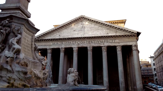 罗马万神殿的喷泉视频下载