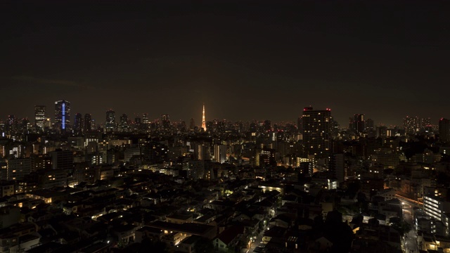 从夜晚到白天的城市景观视频素材