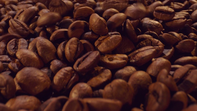 微距拍摄的咖啡豆视频素材