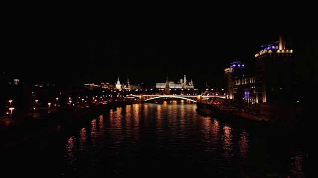 时光流逝-莫斯科河-莫斯科，俄罗斯视频素材