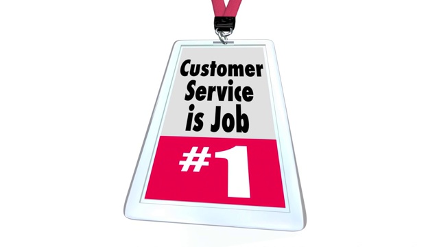 客户服务是工作第一支持员工徽章视频下载