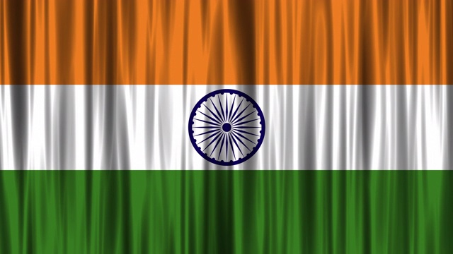 印度国旗(可循环)视频下载