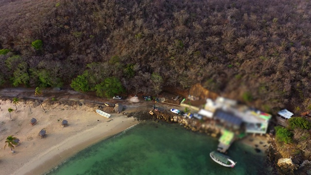 Playa Sta地区的鸟瞰图。克鲁兹- Curaçao/加勒比海/荷属安的列斯群岛视频下载