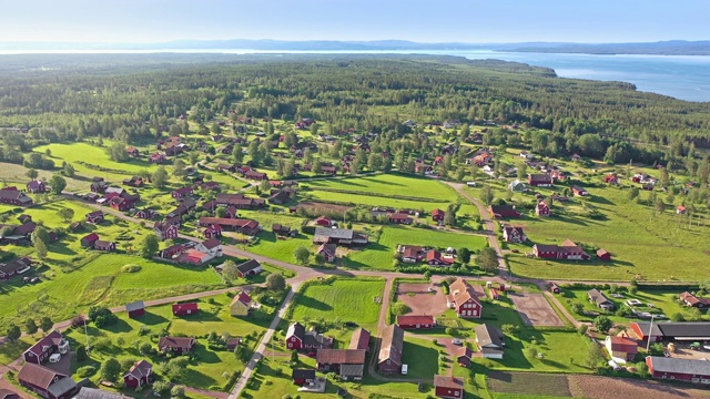 瑞典达拉那的一个村庄视频素材