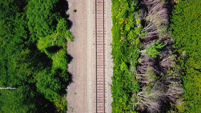 无人机视图:铁路汇编视频素材