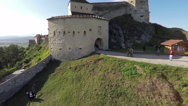 拉斯诺夫要塞废墟的航拍图视频下载
