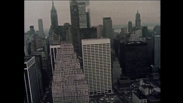 曼哈顿金融区的空中序列;1975视频素材