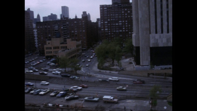 纽约市的空中GVs与交通和道路视频下载