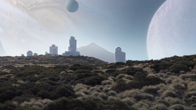 超现实的空间景观与山天文台视频下载