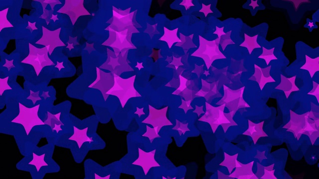 黑色背景与移动的星星甜甜圈视频素材