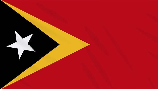 东帝汶-东帝汶国旗飘扬布，环视频素材