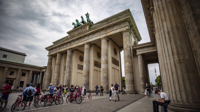 4k分辨率,柏林,勃兰登堡大门,国际著名景点视频素材