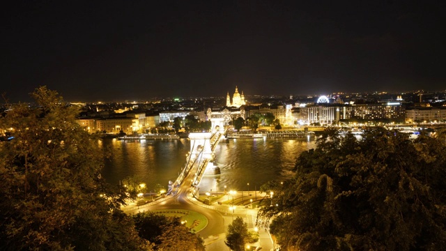 布达佩斯的铁链桥视频素材